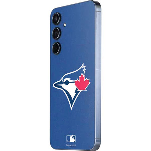 MLB Toronto Blue Jays Solid Distressed Galaxy A35 5G Skin